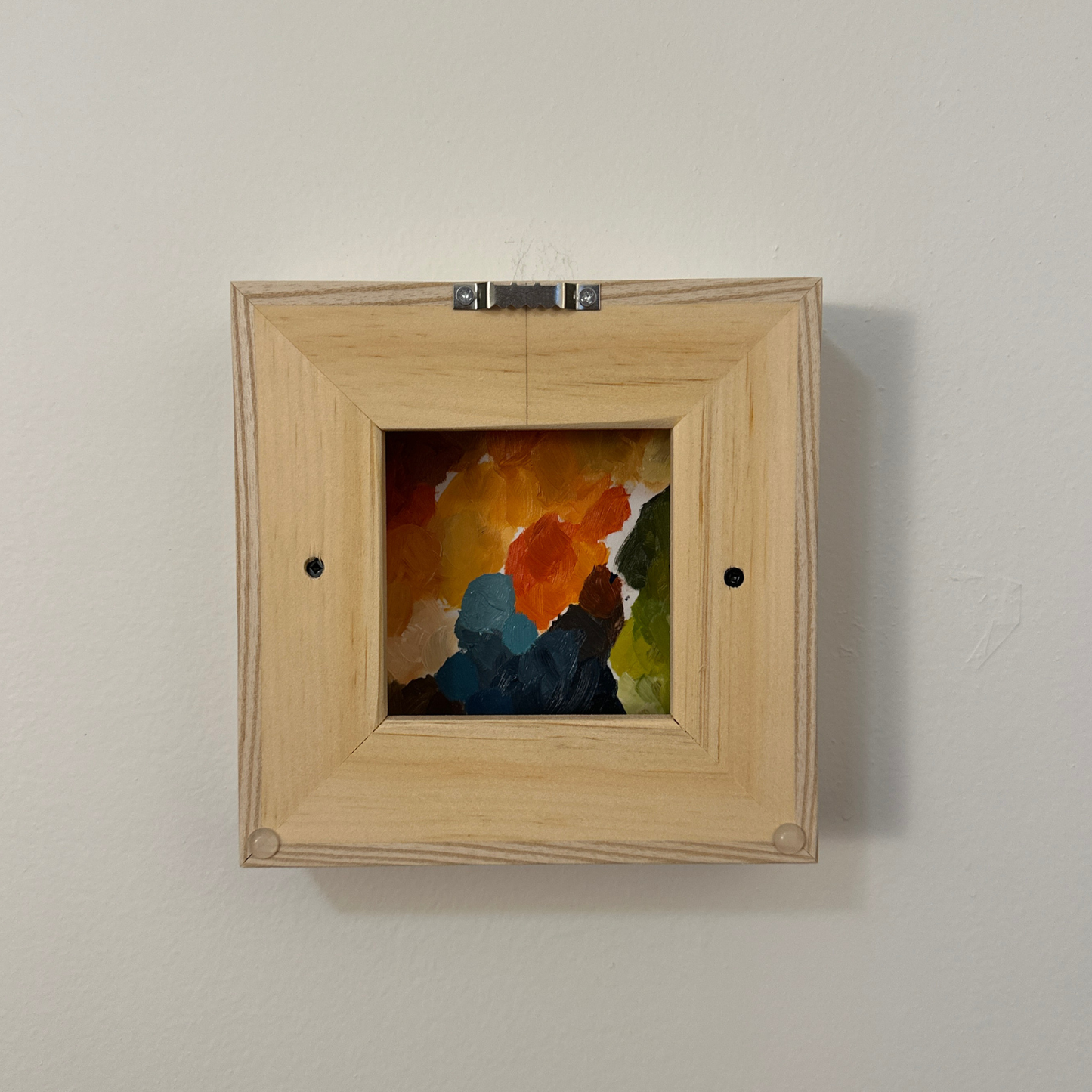 "Cantaloupe On Gingham" 6x6" Painting