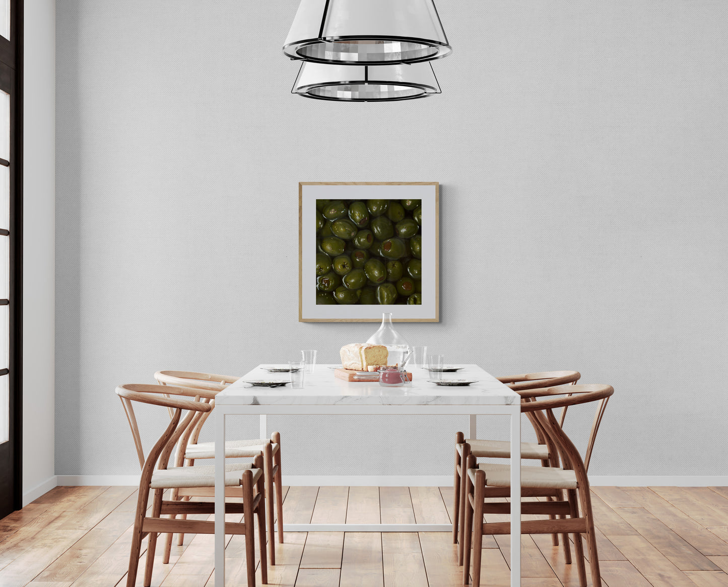 The original painting “Green Olives" by Hannah Kilby from Hannah Michelle Studios, displayed as a fine art print.