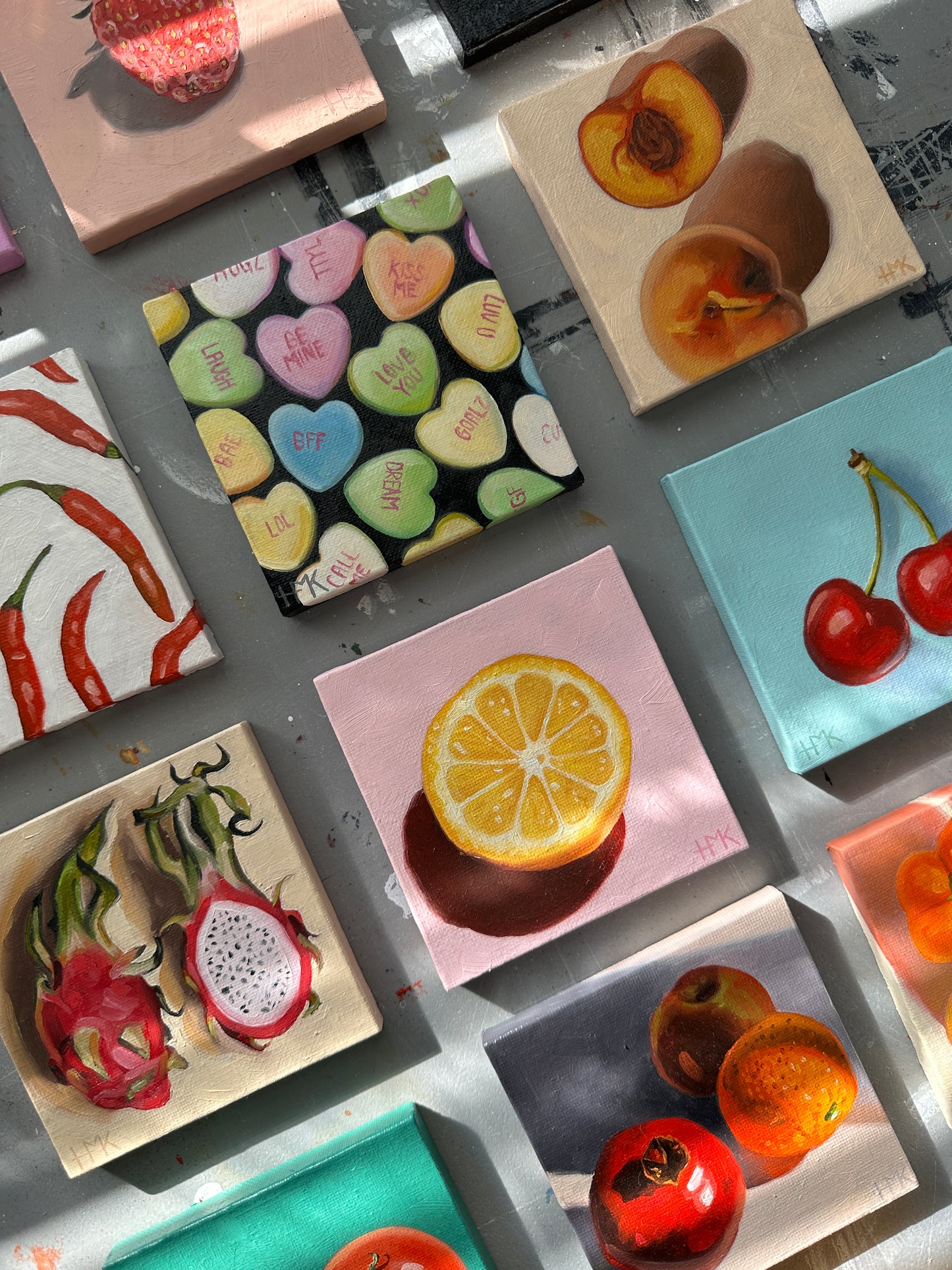 "Bite Sized No. 3" 4x4" Painting