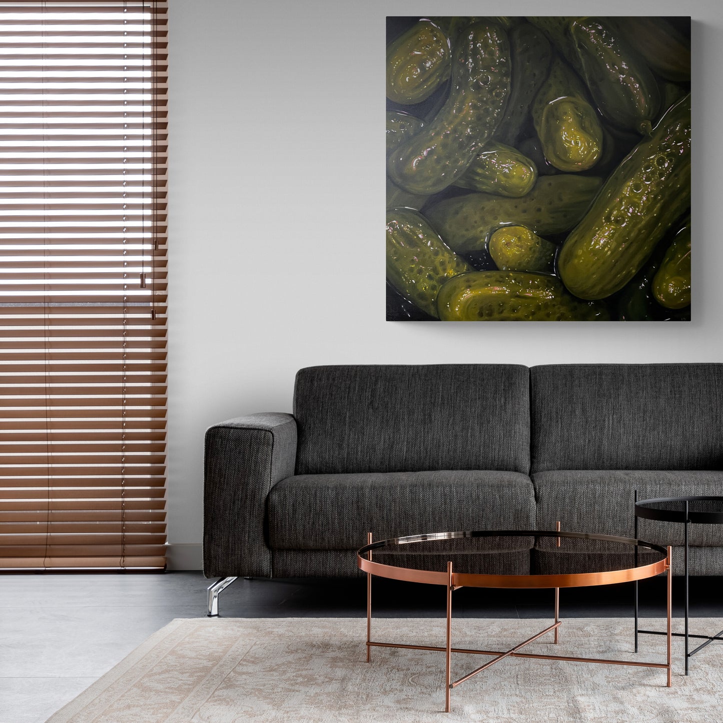 The original painting “Pickles" by Hannah Kilby from Hannah Michelle Studios, displayed as a fine art print.