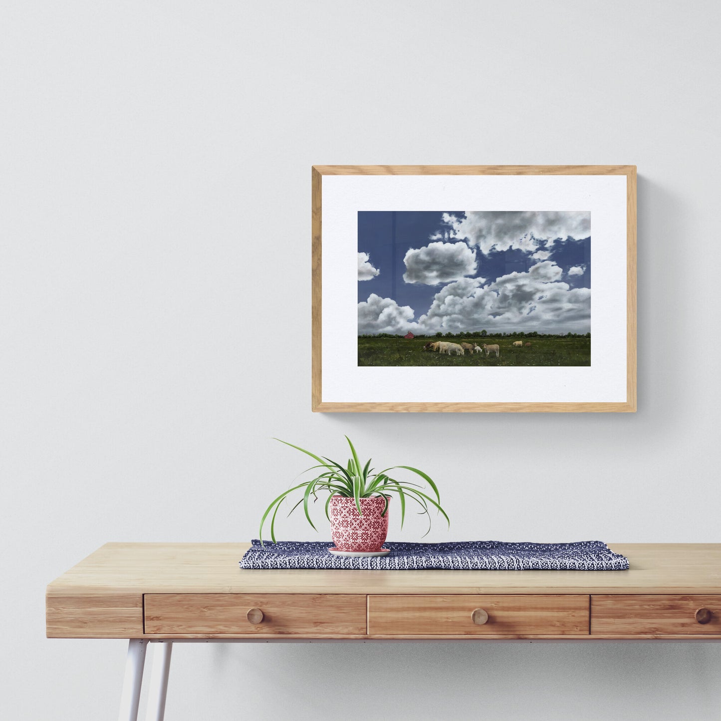 The original painting “Richmond Pastures" by Hannah Kilby from Hannah Michelle Studios, displayed as a fine art print.