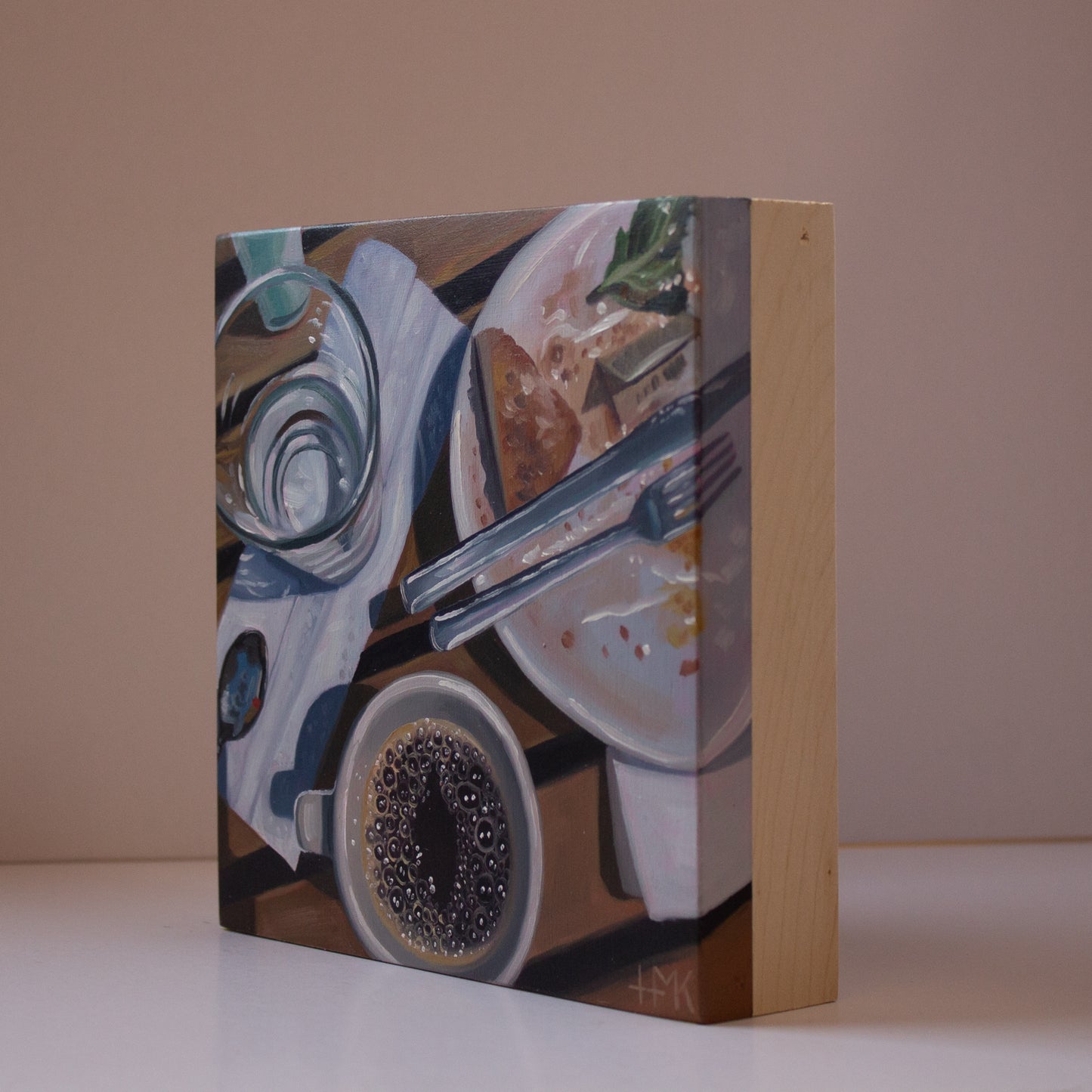 "Brunch In Brooklyn" 6x6" Painting