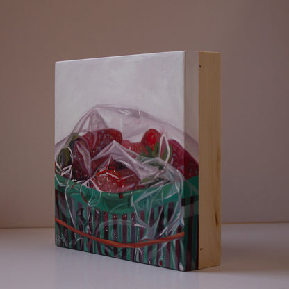 "Ontario Strawberries" 6x6" Painting