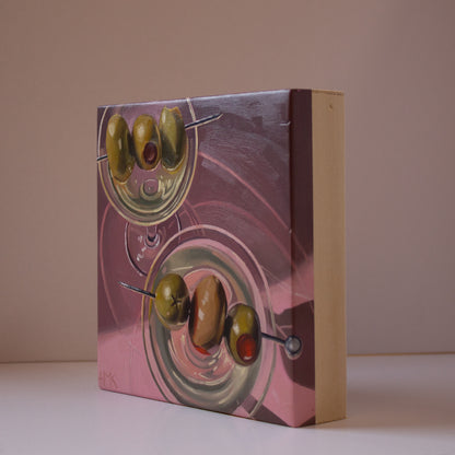 "Olive Martinis" 6x6" Painting