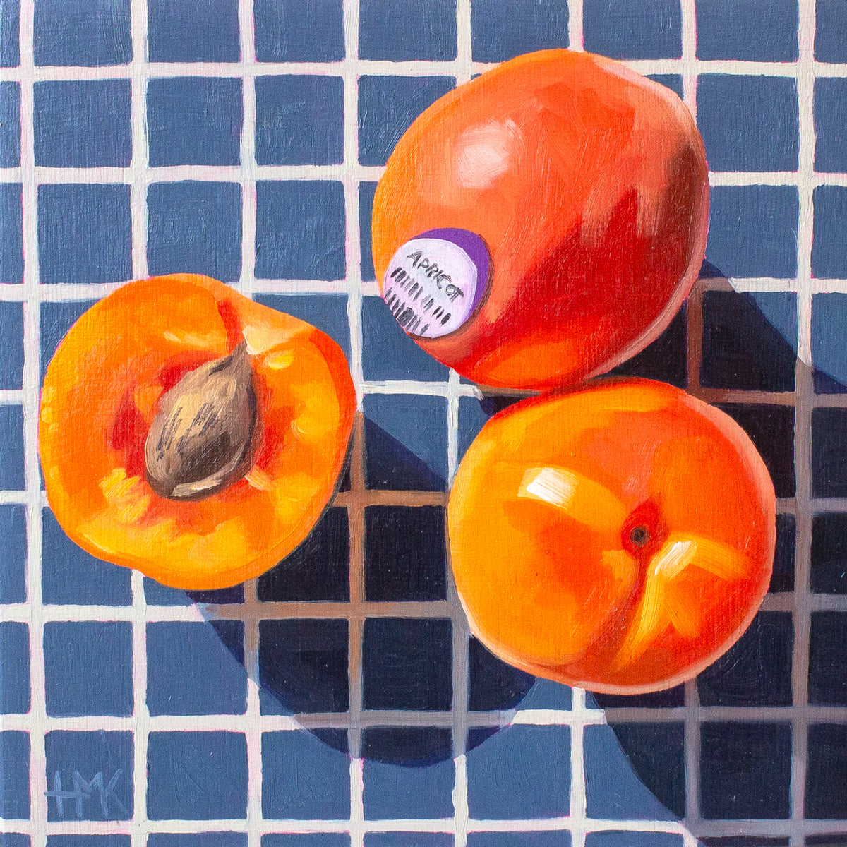 "Apricots On Tea Towel" Giclée