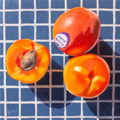 "Apricots On Tea Towel" Giclée