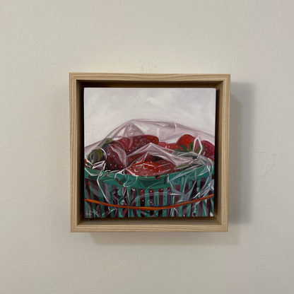 "Ontario Strawberries" 6x6" Painting