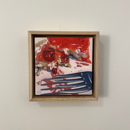 "Cherry Cheesecake" 6x6" Painting