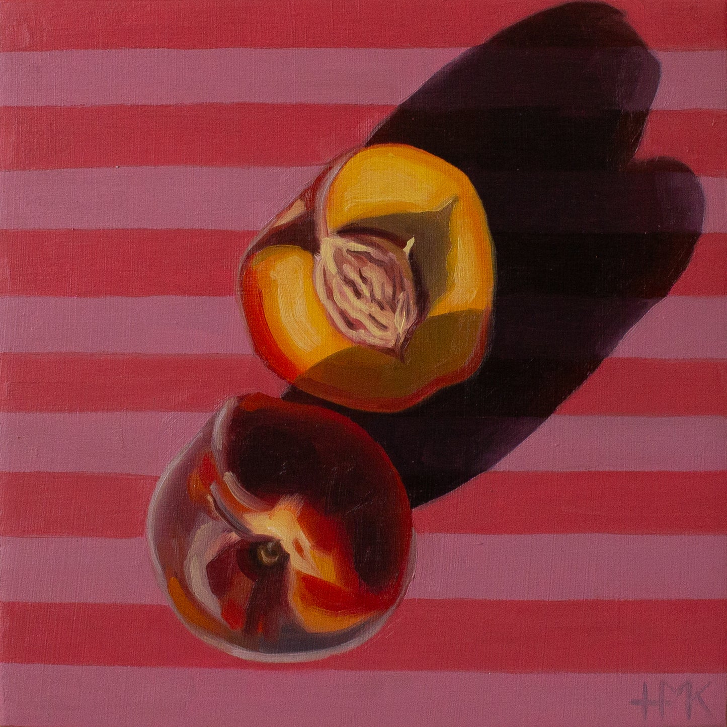 "Peach Bums" 6x6" Painting