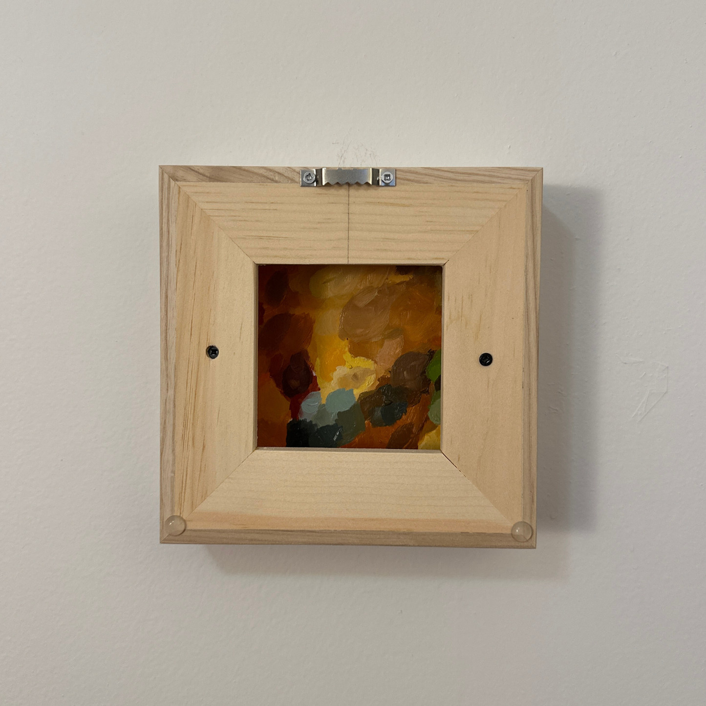 "Glowy Orange Wedges" 6x6" Painting
