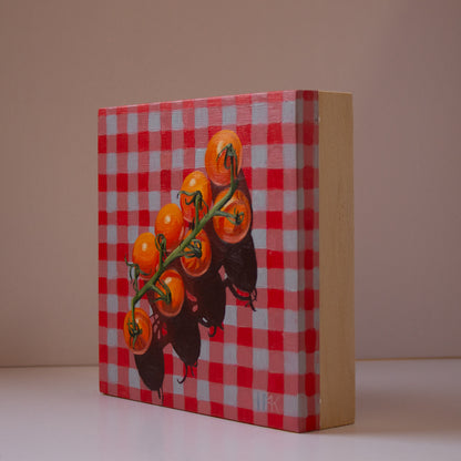 "Tomato Picnic" 6x6" Painting