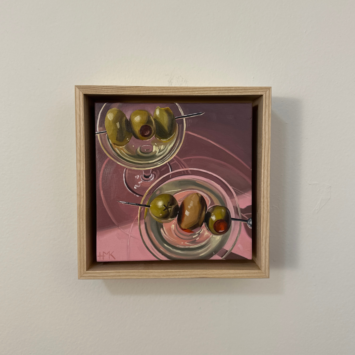 "Olive Martinis" 6x6" Painting