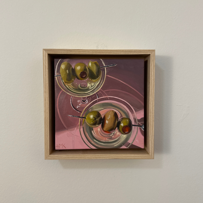 "Olive Martinis" 6x6" Painting