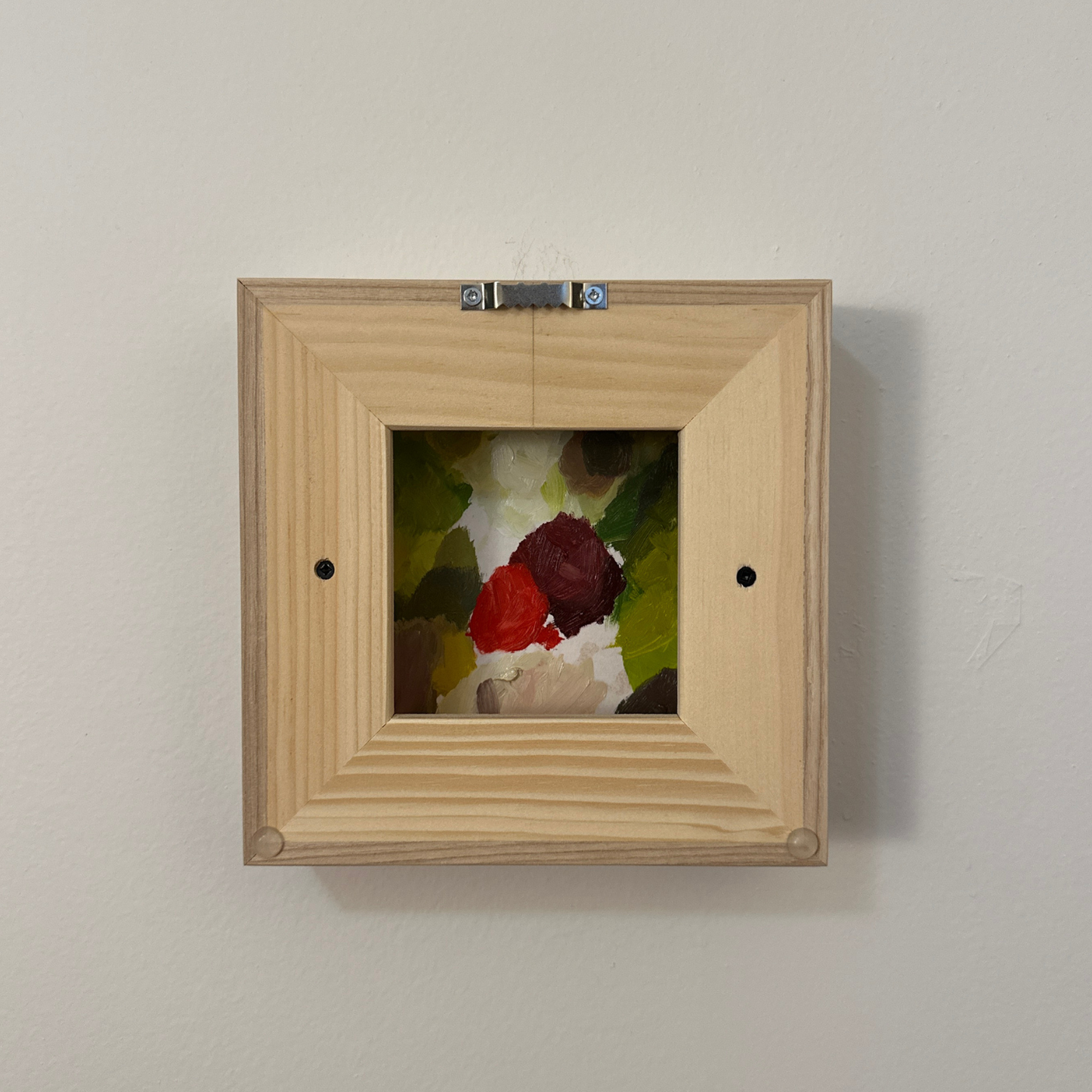 "Lime Wedges On Red Stripes" 6x6" Painting