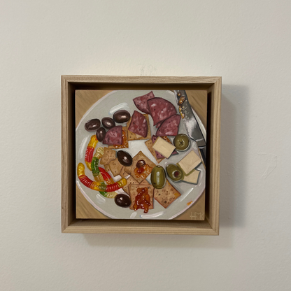 "Girl Dinner" 6x6" Painting