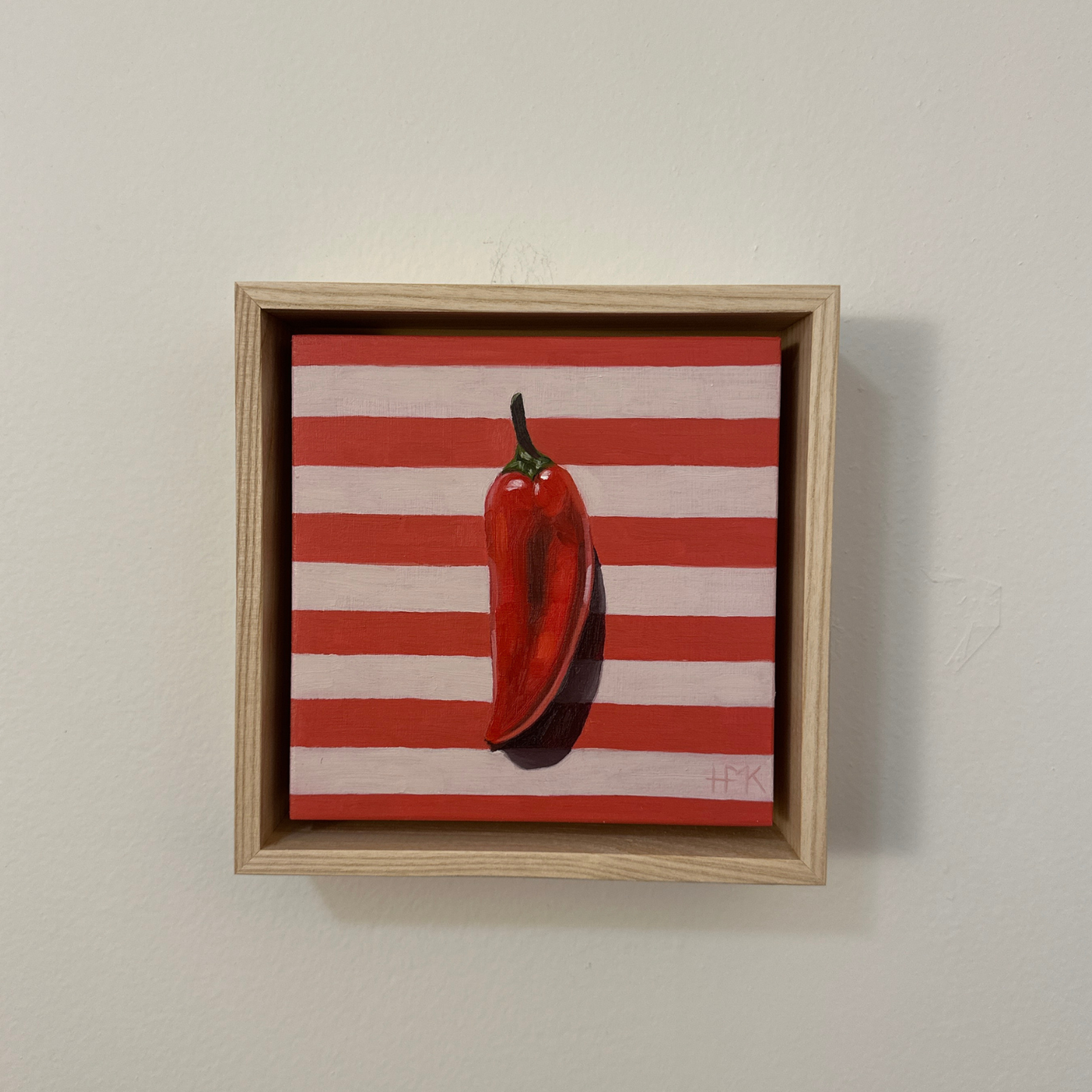 "Sweet Pepper & Stripes" 6x6" Painting