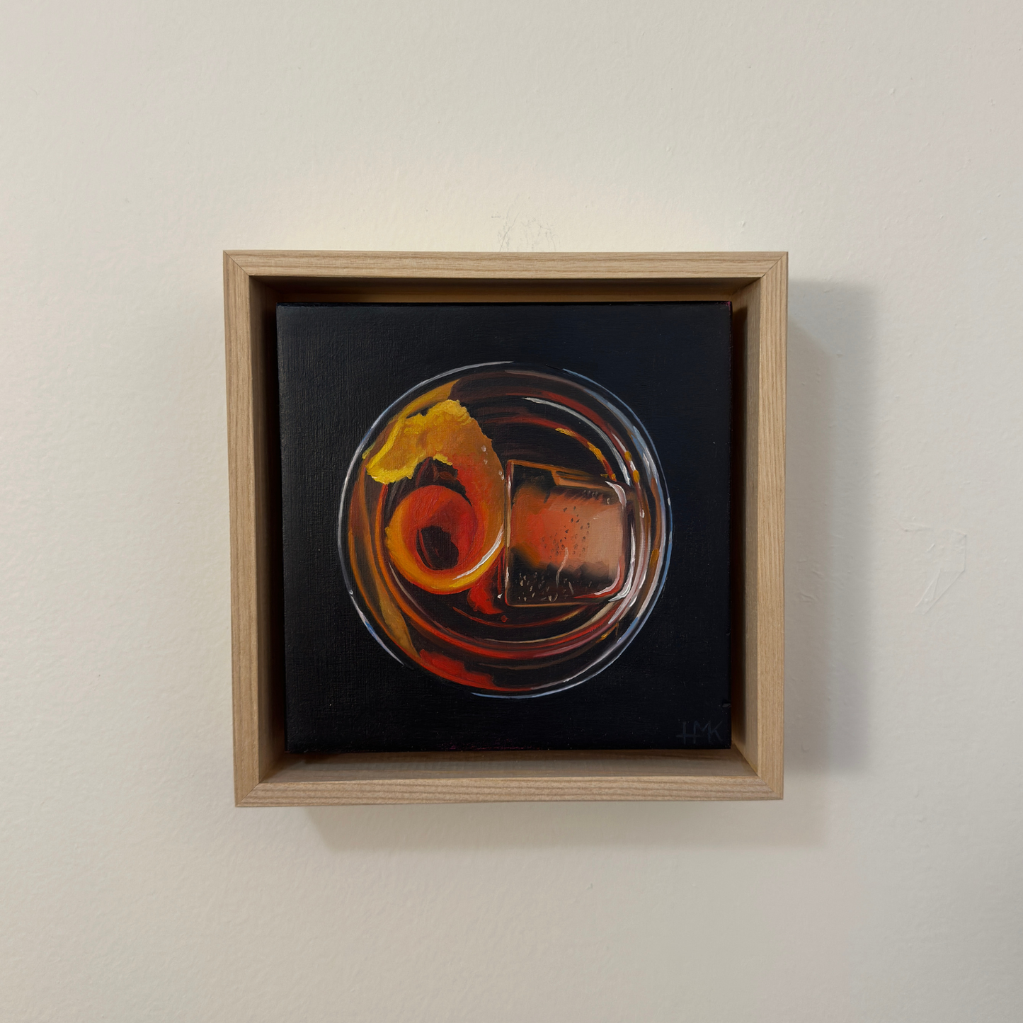 "Eye Of The Negroni" 6x6" Painting