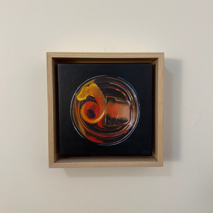 "Eye Of The Negroni" 6x6" Painting