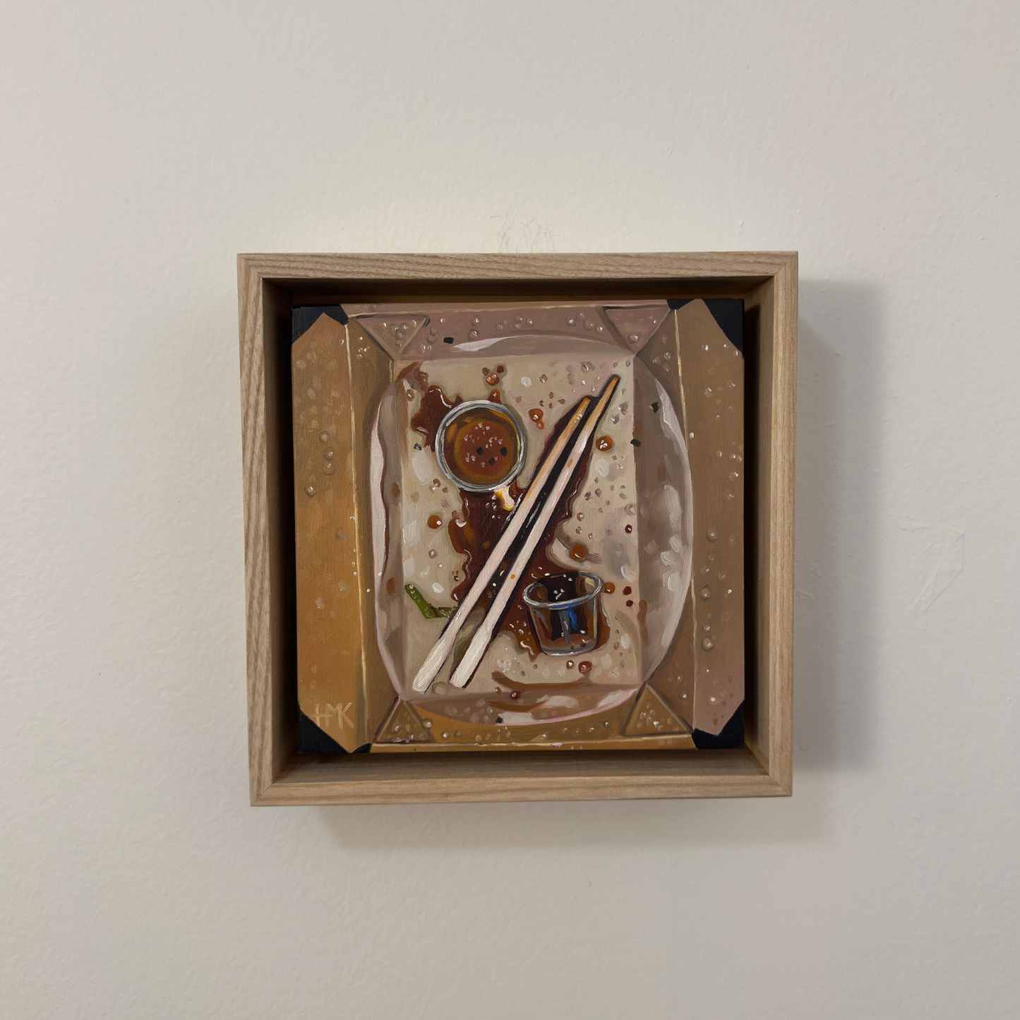 "Dumpling Aftermath" 6x6" Painting