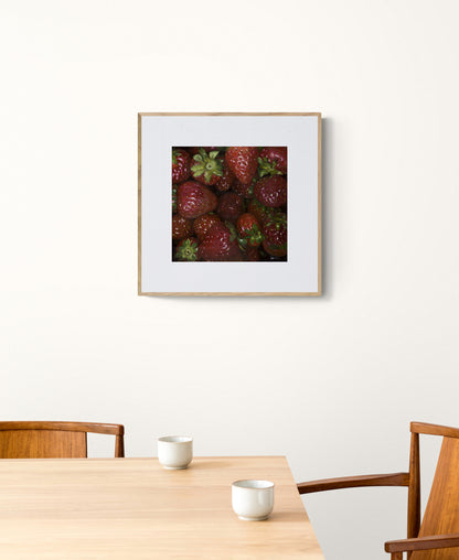 The original painting “Strawberries" by Hannah Kilby from Hannah Michelle Studios, displayed as a fine art print.