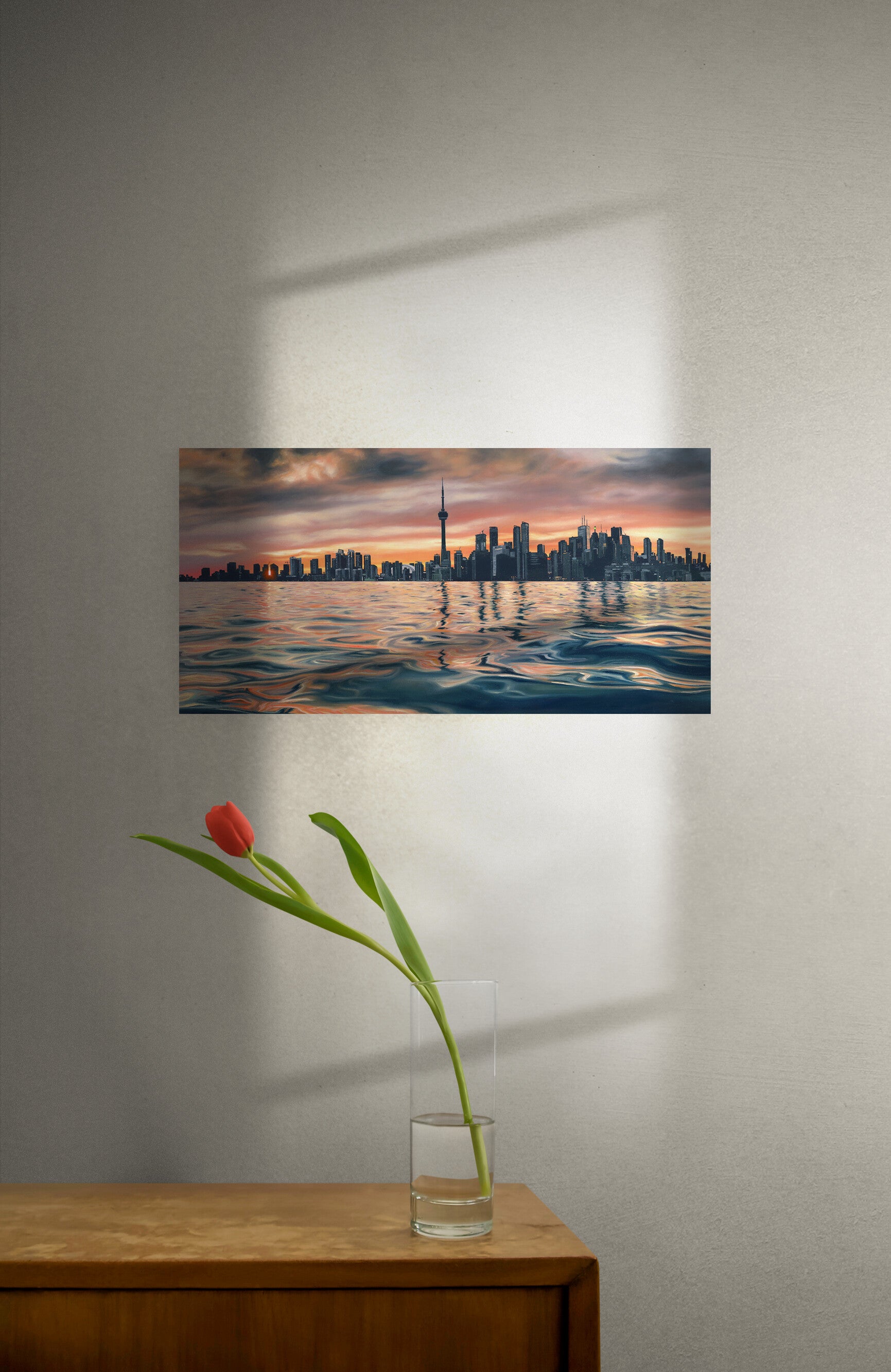 The original painting “Sundown In The 6ix" by Hannah Kilby from Hannah Michelle Studios, displayed as a fine art print.