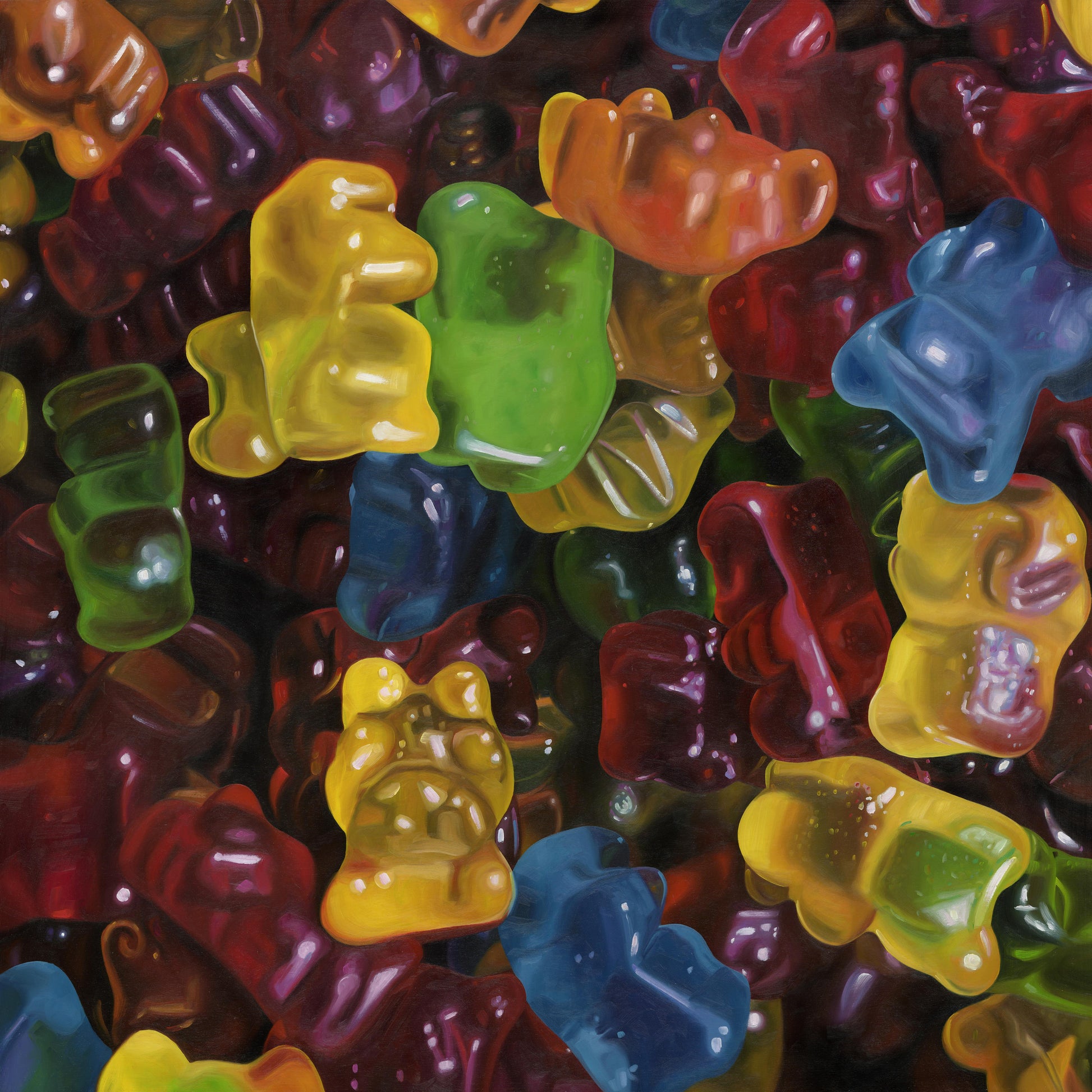 The original painting “Gummy Bears" by Hannah Kilby from Hannah Michelle Studios.