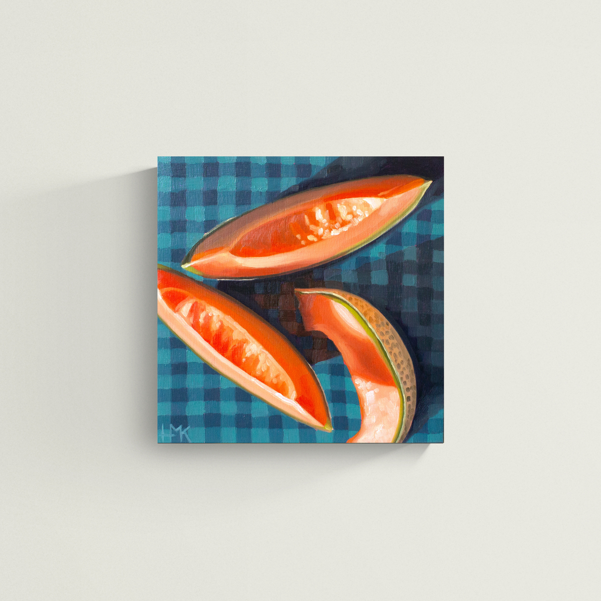 "Cantaloupe On Gingham" Giclée