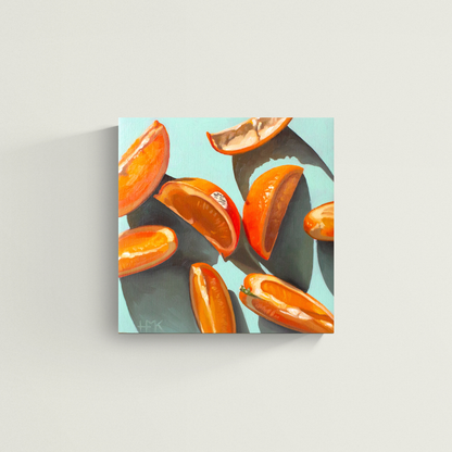 "Glowy Orange Wedges" Giclée