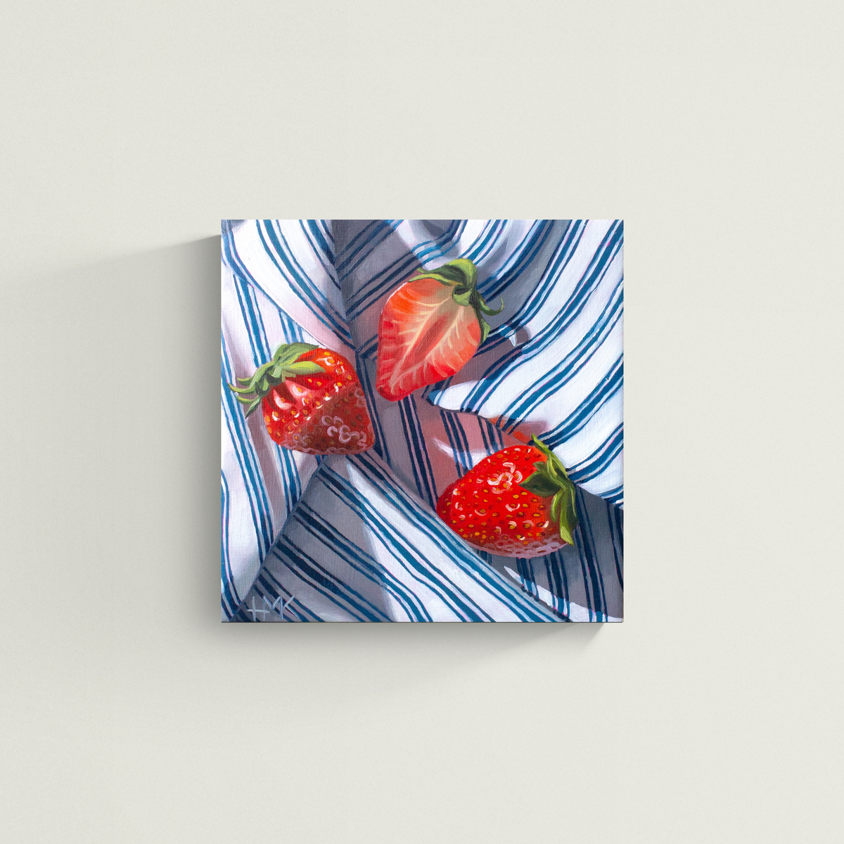 "Strawberries On Tea Towel" Giclée