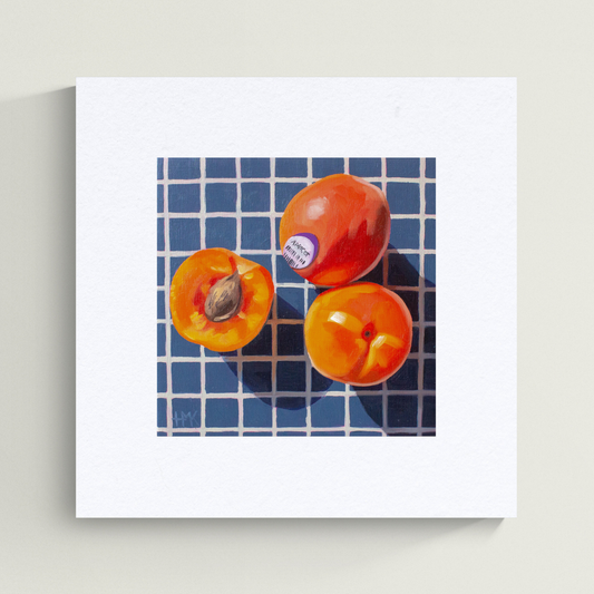 "Apricots On Tea Towel" Giclée
