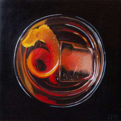 "Eye Of The Negroni" 6x6" Painting