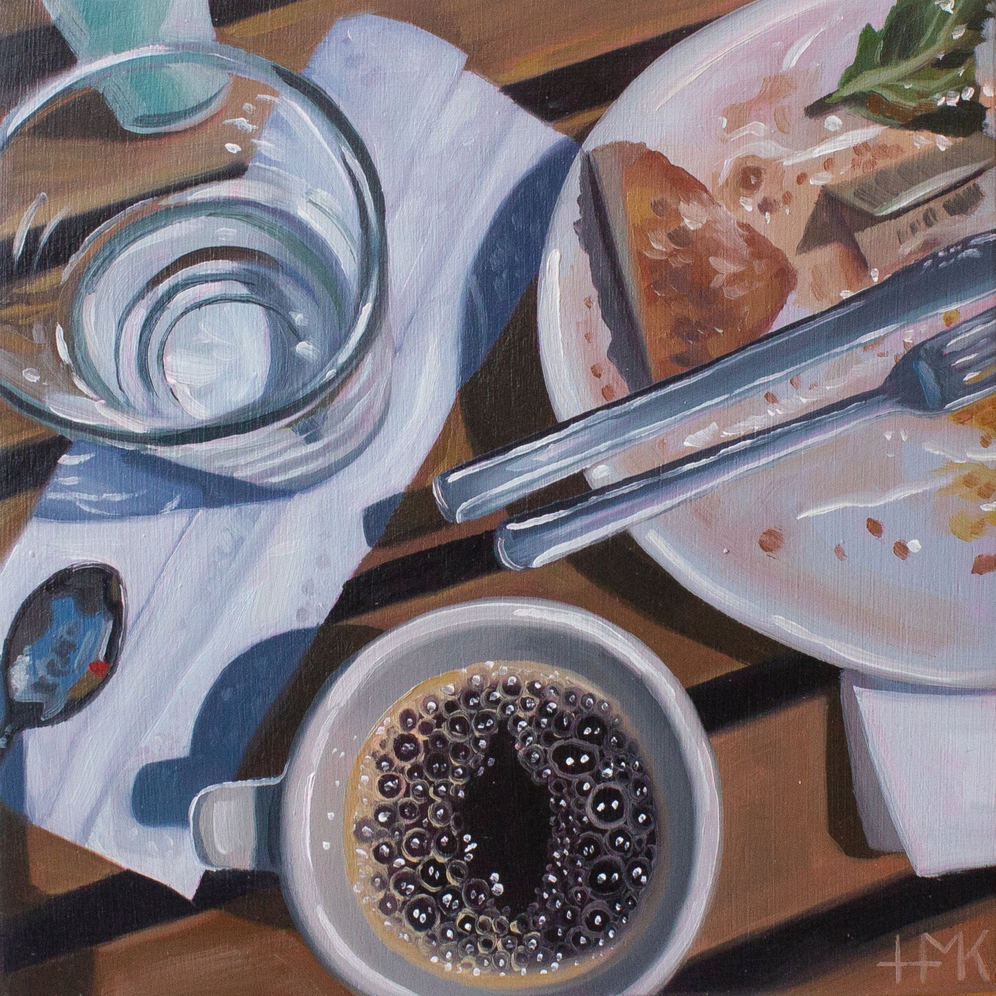 "Brunch In Brooklyn" 6x6" Painting
