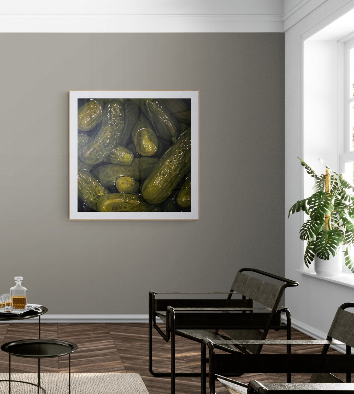 The original painting “Pickles" by Hannah Kilby from Hannah Michelle Studios, displayed as a fine art print.