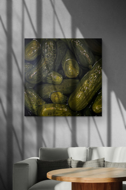 The original painting “Pickles" by Hannah Kilby from Hannah Michelle Studios, displayed as a fine art print.