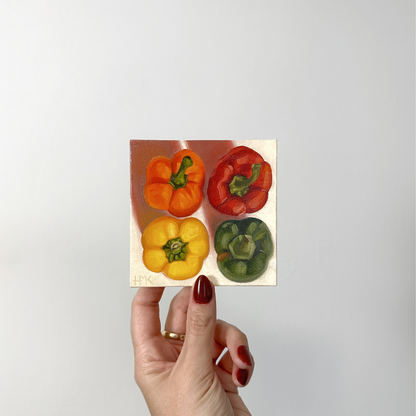 "Bite Sized No. 9" 4x4" Painting