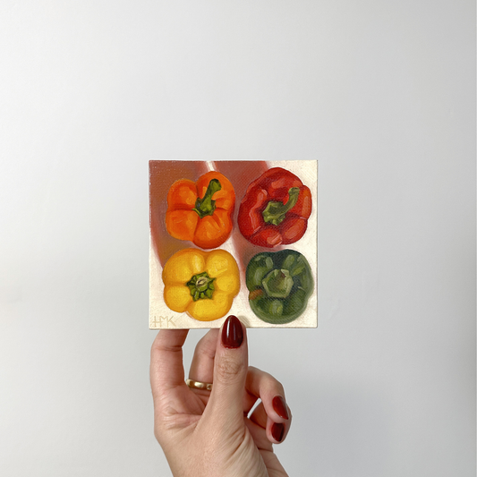 "Bite Sized No. 9" 4x4" Painting