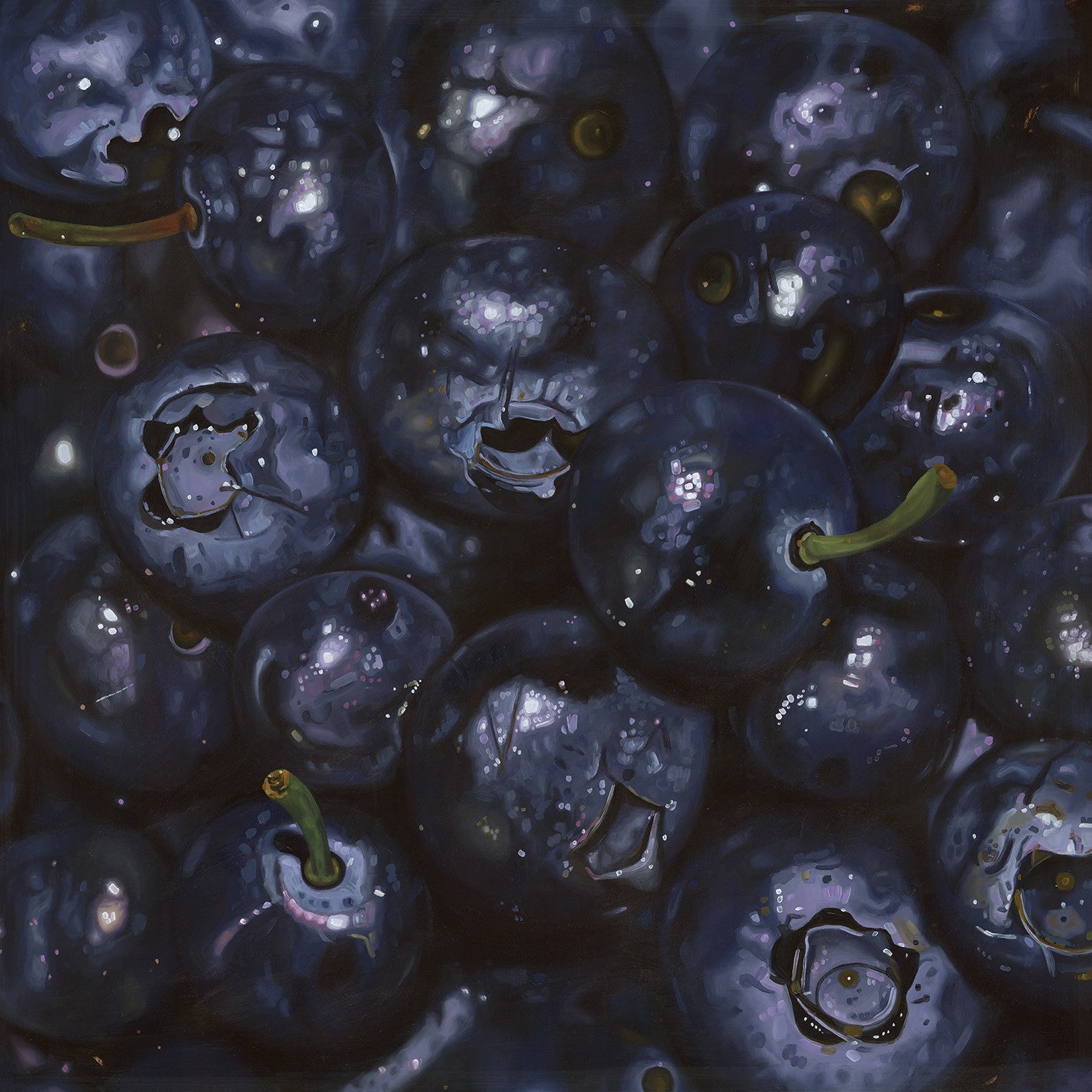 The original painting “Blueberries" by Hannah Kilby from Hannah Michelle Studios.